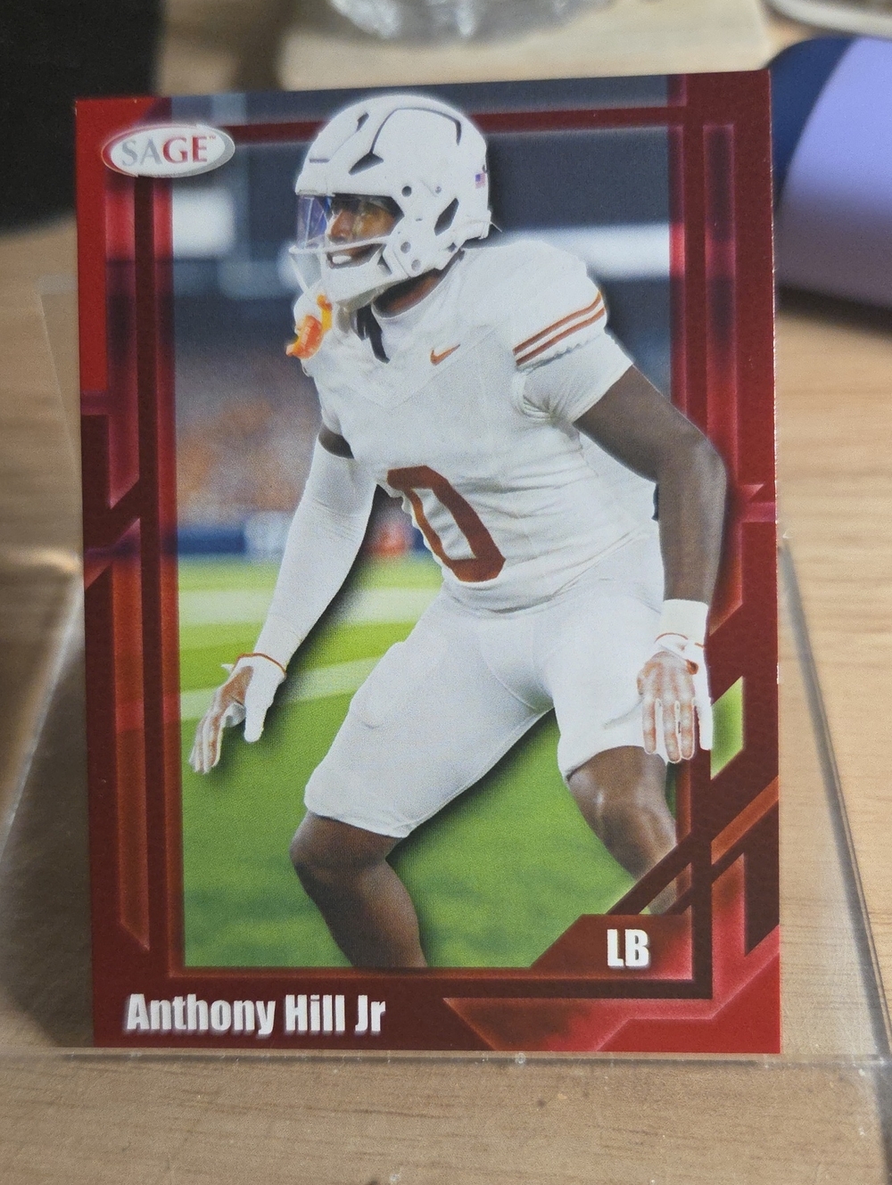 2026 Sage Red Football Trading Card Anthony Hill Jr
